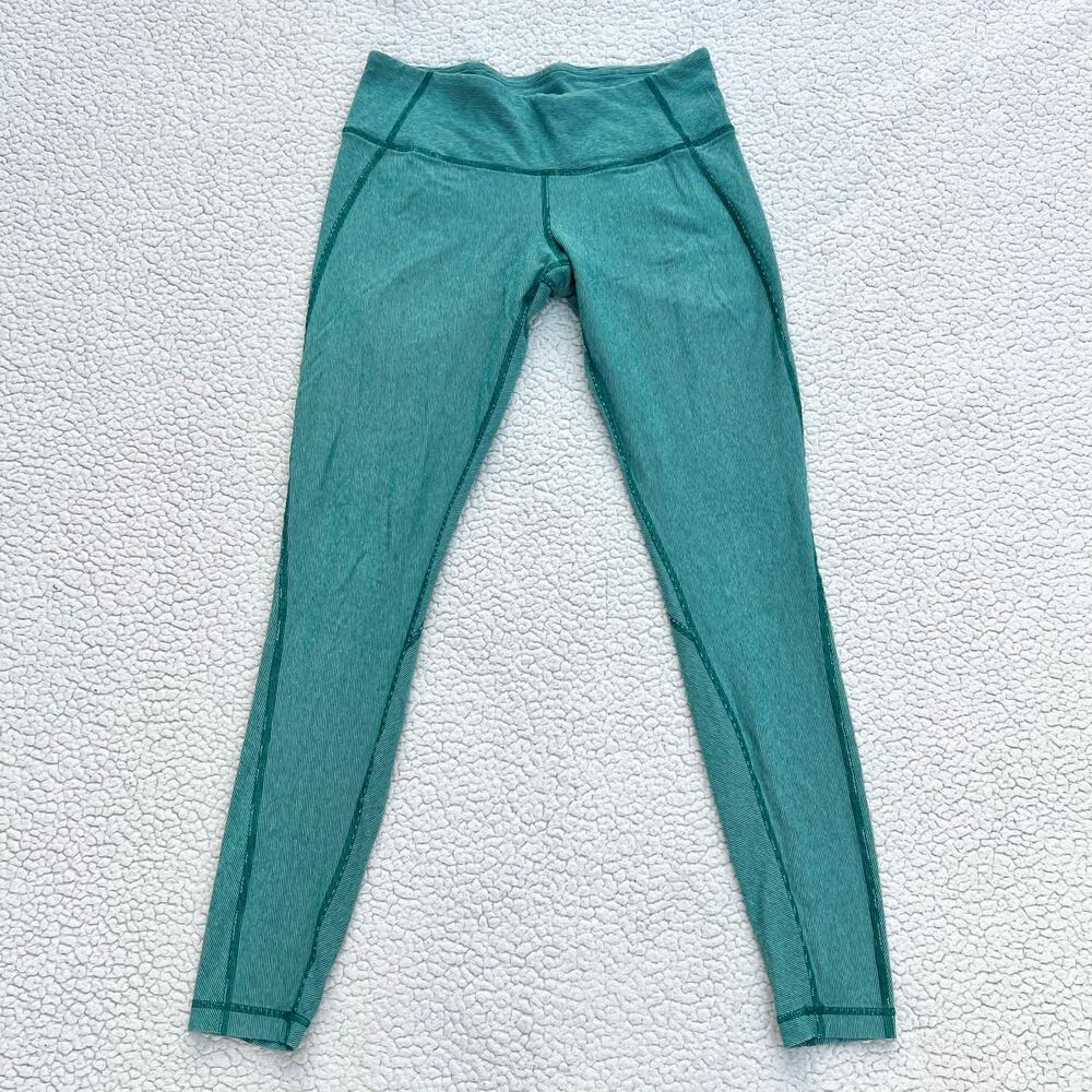 Lululemon Wunder Under Wee Stripe Teal Leggings